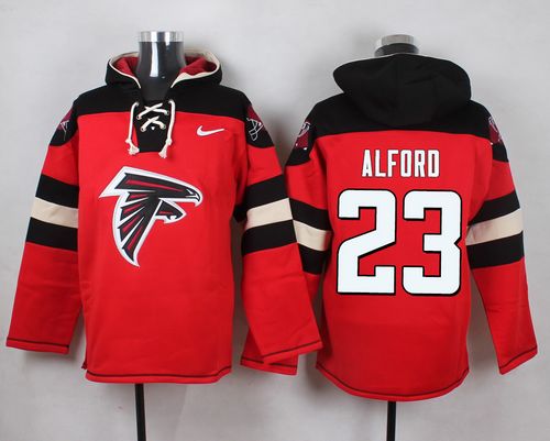 Nike Falcons #23 Robert Alford Red Player Pullover NFL Hoodie